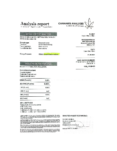 MINI FLORES NATURE 3,8% CBD – INTERIOR