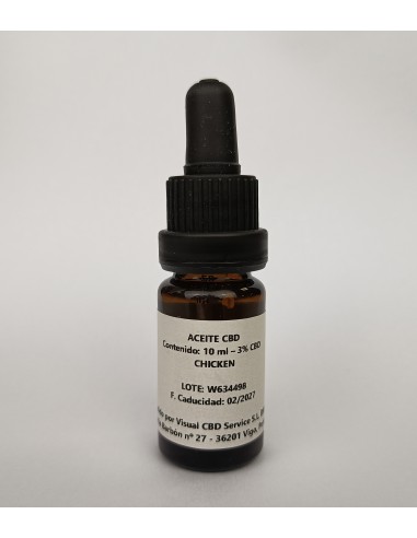 Aceite CBD 3% Mascotas Sabor Chicken