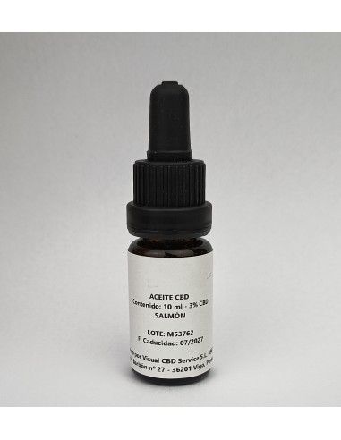 Aceite CBD 3% Mascotas Sabor Salmón