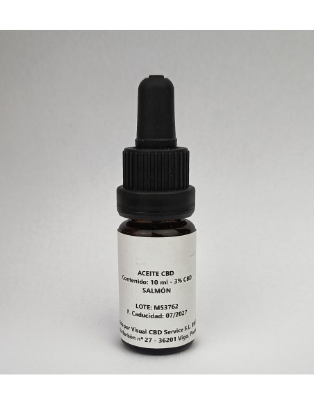 Aceite CBD 3% Mascotas Sabor Salmón