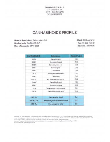Mini Flores WATERMELON 7.41% CBD - Glass House