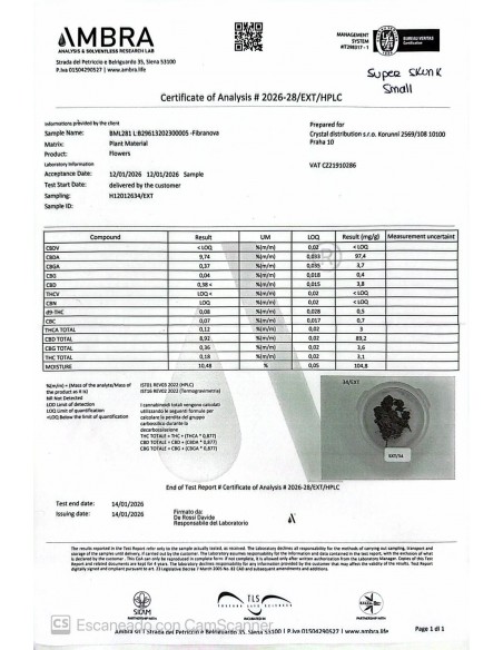 Mini Flores Lemon Skunk 3.80% CBD - Invernadero