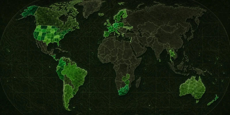 Países donde es legal el CBD en 2026: mapa por regiones y límites de THC