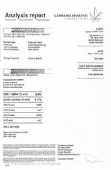 Analysis report de cheery bomb 19,8% de CBD solo en CogolloCBD.es